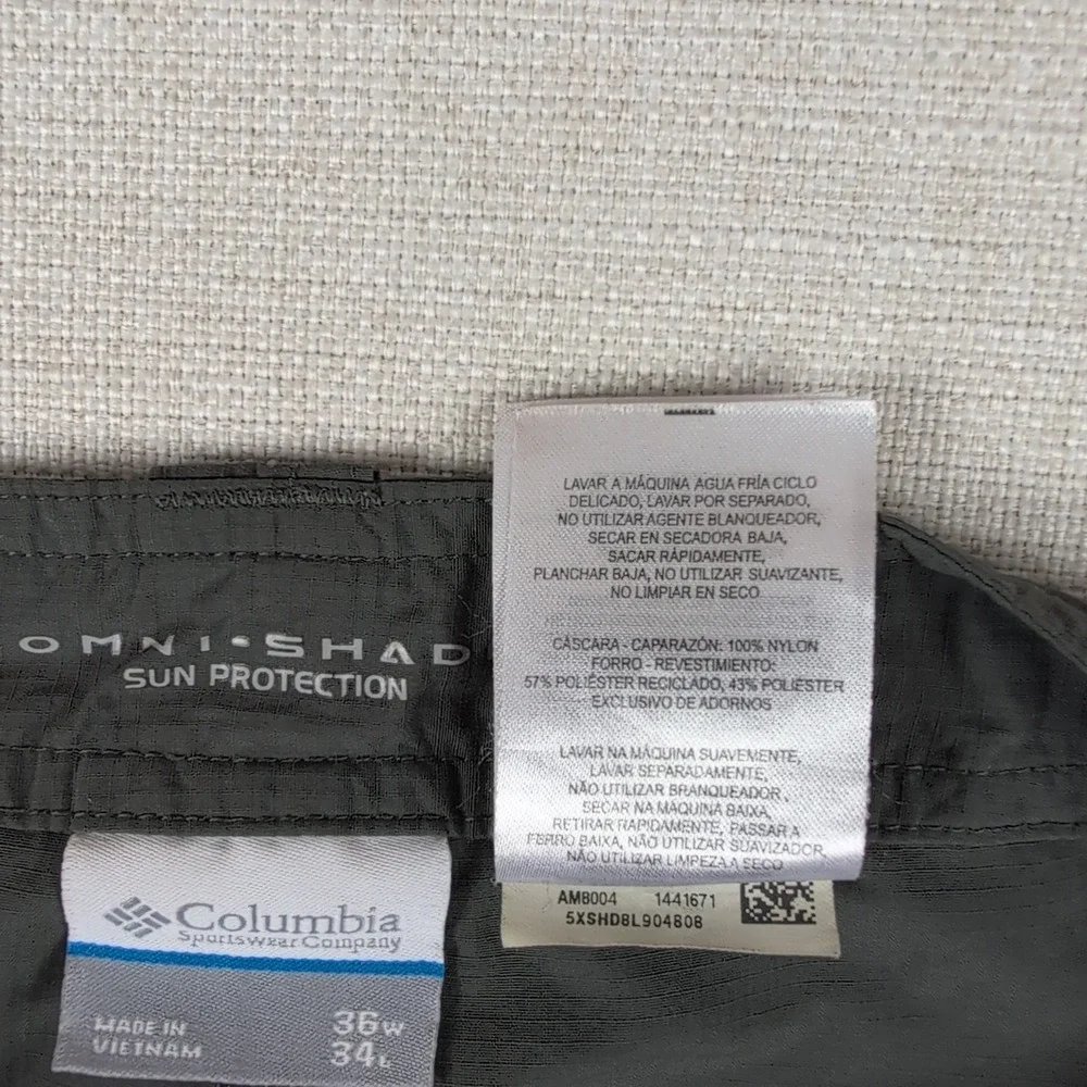 Columbia Silver Ridge Convertible Cargo Pants Mens 36x34 Gray AM8004 UPF 50